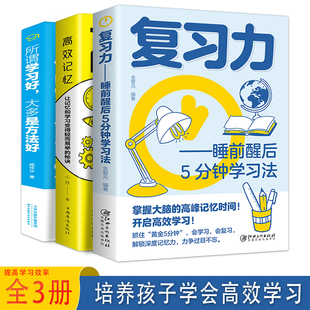 全3册 复习力睡前醒后5分钟学习法 所谓学习好大多是方法好 秘诀 小学生逻辑思维培养书籍 高效记忆让记忆和学习变得轻而易举