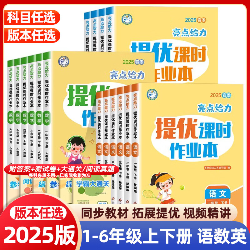 2025春亮点给力提优课时作业本小学同步练习