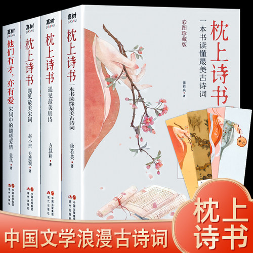 【当当网】枕上诗书系列全4册套装 中国诗词大会经典诗词精选枕上诗书+遇见zui美宋词+遇见zui美唐诗+一本书读懂zui美诗经诗词歌赋