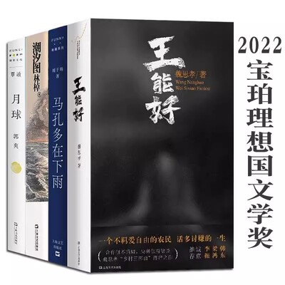 2022年宝珀理想国文学奖决作品4册：潮汐图+王能好+马孔多在下雨+月球上海文艺出版社中国现当代文学小说林棹魏思孝周于旸郭爽著作