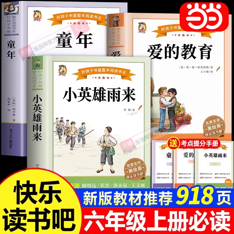 全3册小英雄雨来快乐读书吧六上