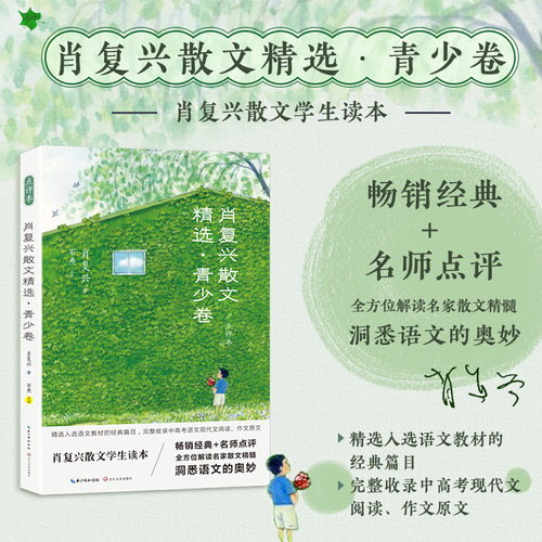 当当网 肖复兴散文精选·青少卷点评本石焘点评 学生读本精选入选语文教材的经典篇目全方位解读名家散文精髓洞悉语文的奥妙正版书