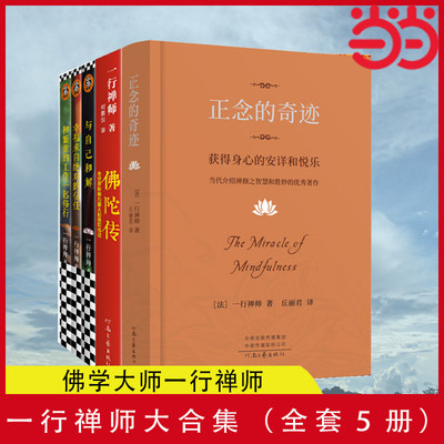 当当网 一行禅师大合集（套装共五册） 佛陀传 和繁重的工作一起修行 与自己和解 正念的奇迹 幸福来自信任 正版书籍