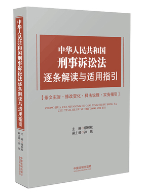 【当当网】中华人民共和国刑事诉讼法逐条解读与适用指引 中国法制出版社出版社 正版书籍