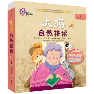 阅读指导 Cat 点读版 MP3光盘 卡片 6册读物 小学一年级 Phonics Big 大猫自然拼读一级1