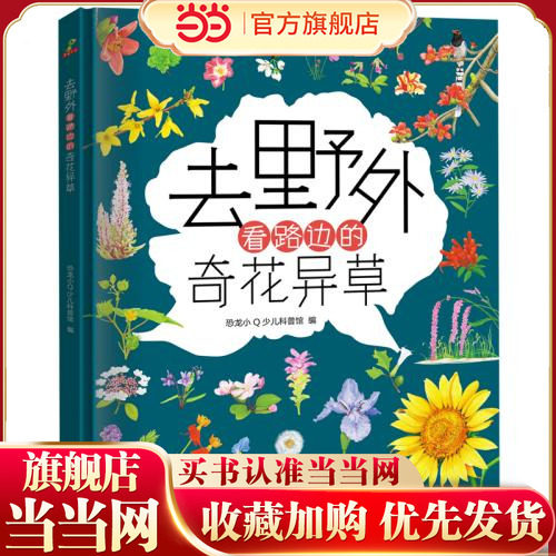 当当网正版童书 恐龙小Q  去野外看路边的奇花异草 精装科普大开本 6-12岁 儿童读物漫画故事书故宫科普绘本