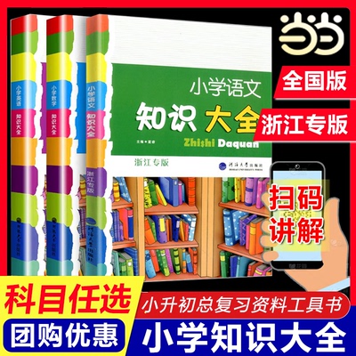 当当网 小学语文知识大全浙江专版 人教版全国通用小学生一二三四五六年级小升初资料包大集结基础知识集锦词语手册学习资料工具书