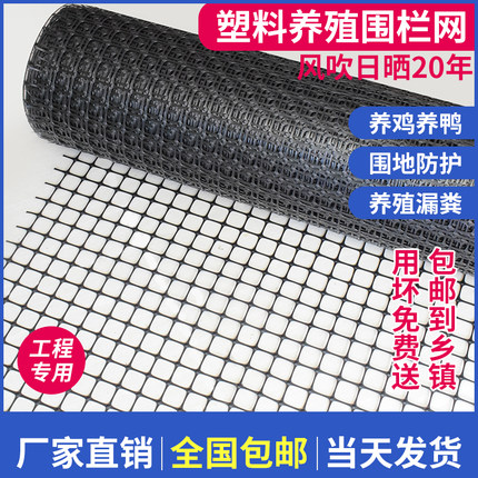 家禽养殖网塑料围栏网养鸡围栏网土工格栅菜园隔离网漏粪网玉米网