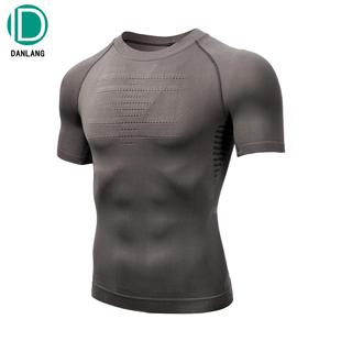 丹浪压缩衣激能系列跑步能量马拉松运动速干压缩健身衣短袖 男女