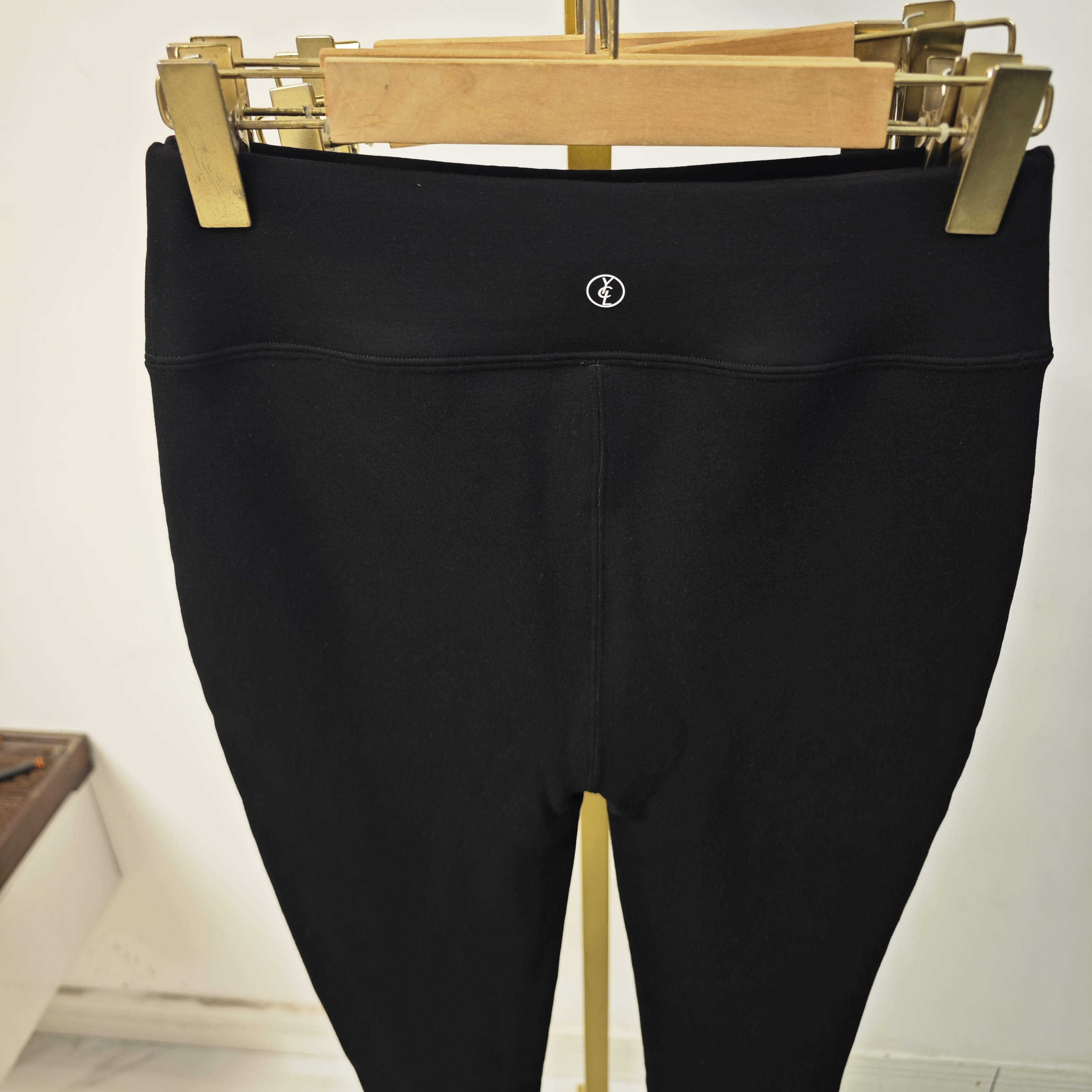 韩媛6656富姐羊绒小黑裤高腰大码高弹加厚踩脚九分护腰护宫加绒