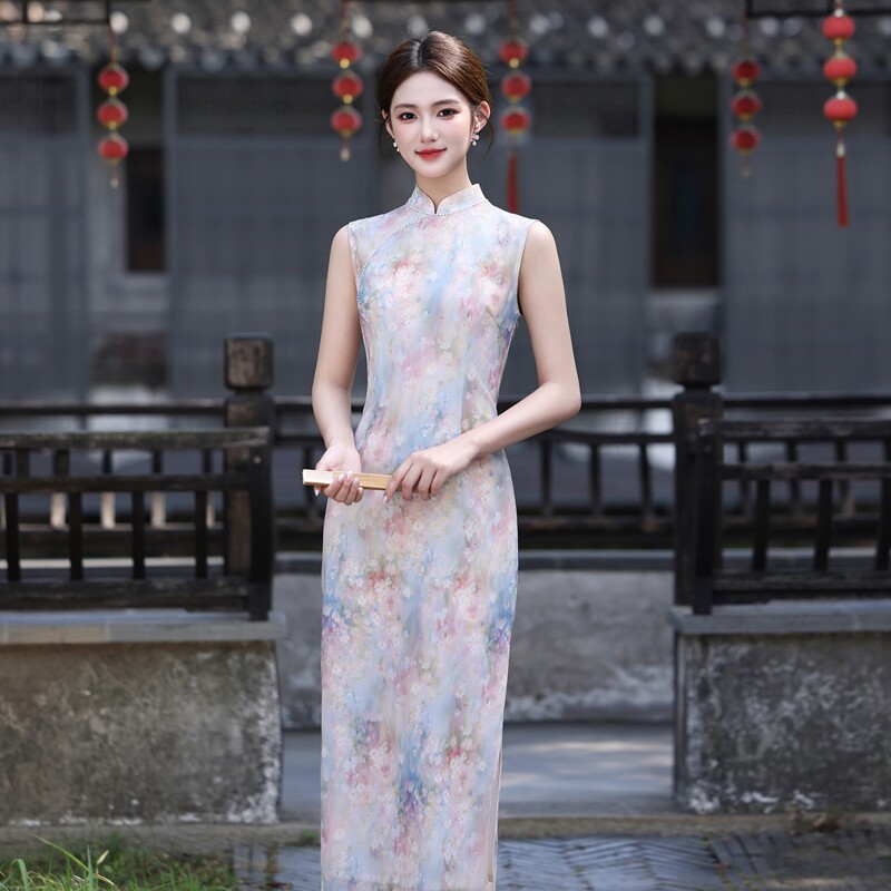 四小姐花样年华旗袍轻国风无袖蚀骨少女礼服礼仪长裙绝美夏款2026