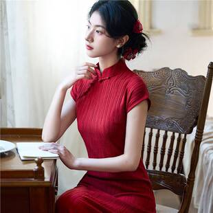 四小姐花样年华旗袍复古红色订婚礼服裙裙新中式敬酒服新娘装改良