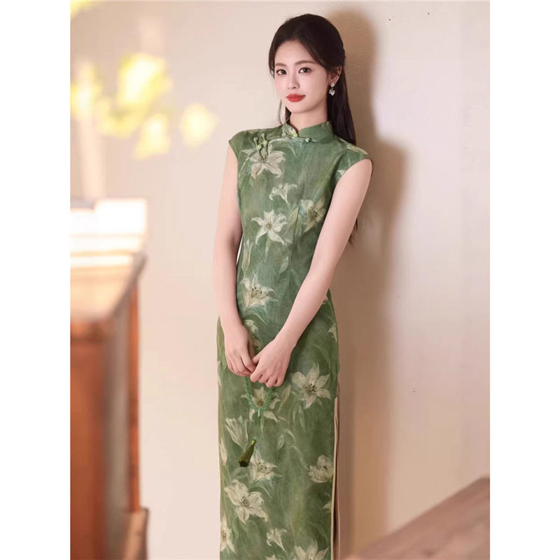 2026春夏天丝麻无袖长裙