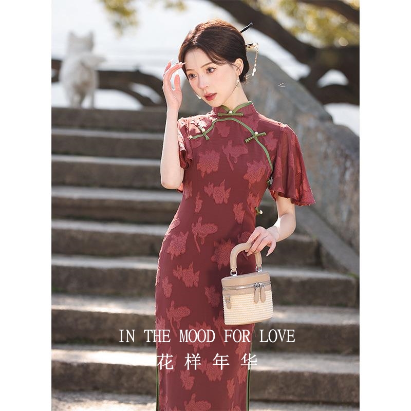 【花样年华旗袍】春季复古年轻改良民国新2025中式连衣裙少女温婉