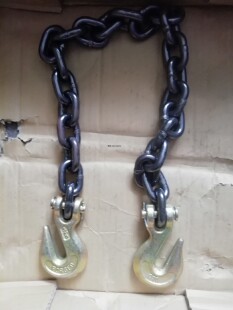链条捆绑链羊角抓钩吊石头链吊车1吨2吨3吨5吨吊装链起重双钩吊链