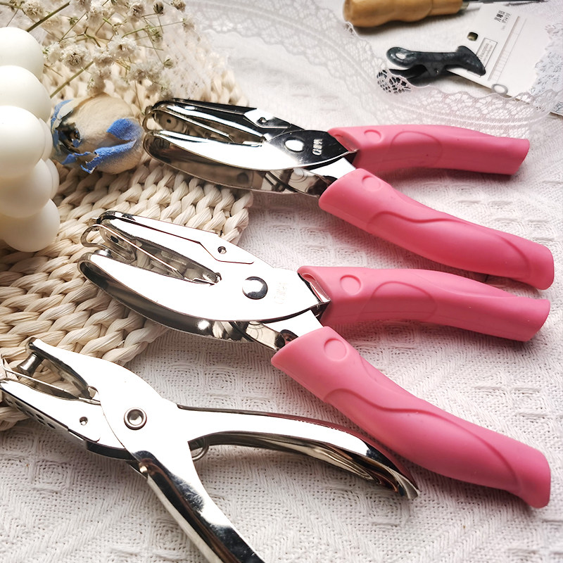 휴대용 구멍 펀치 둥근 구멍 펀치 루스 리프 파일 바인딩 DIY 북마크 카드 인사말 카드 손 도구
