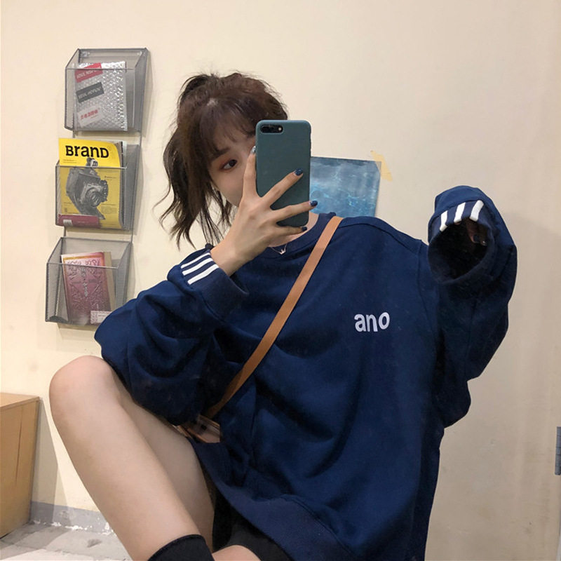 韩国潮牌卫衣女2021新款春秋季薄款宽松韩版BF慵懒风上衣ins超火