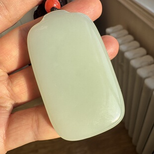 新疆且末料和田玉高青白玉平安无事牌细糯无暇老坑近矿料男女收藏