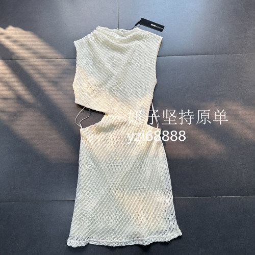 欧美辣妹风修身裙针织镂空连衣裙