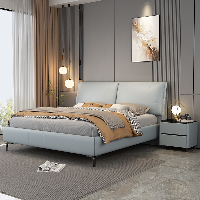 源头工厂直销全国联保真皮床