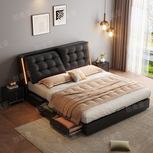 2026新款多功能软包主卧双人大床