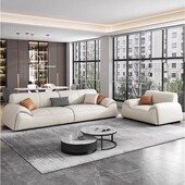 意式 极简真皮沙发头客厅2024新款 现代简约小户型轻奢云朵沙发组合
