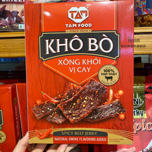 TAM FOOD超高端肉干SPICY BEEF JERKY熏香辣味牛肉干250g越南直邮