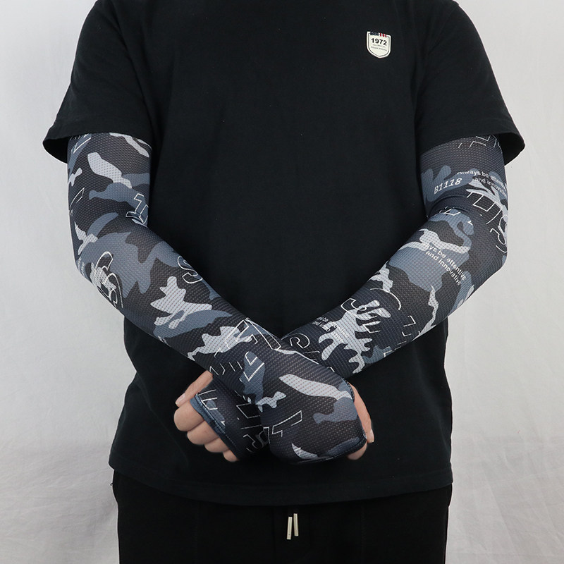 防晒冰爽袖套男女通用长款夏季手臂套袖护臂女冰丝袖防紫外线全臂