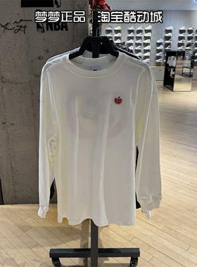 耐克女2025春季新款针织印花透气圆领运动休闲长袖T恤IB1670-133