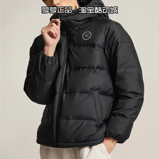 李宁男装2025新款韦德系列运动休闲连帽羽绒服外套AYMV065-1-2