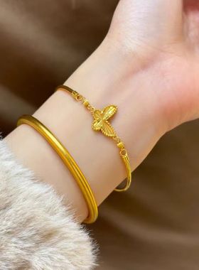 金店同款镭射蝴蝶手链手镯