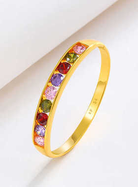 彩色高级感镯子饰品时尚复古