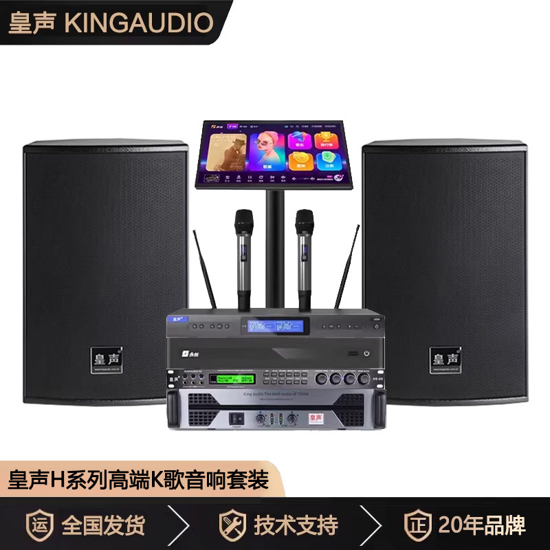 KingAudio/皇声 H10一拖二 (20-60平方) 家庭KTV酒吧清吧音响套装