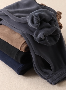 580克~自发热奥粒绒男卫裤冬季保暖高腰束脚外穿保暖休闲绒裤 F51