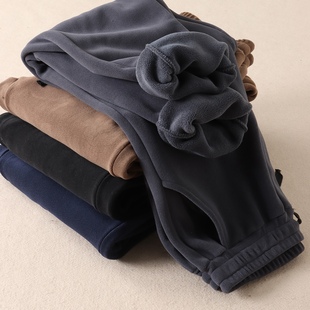 保暖高腰束脚外穿保暖休闲绒裤 冬季 F51 自发热奥粒绒男卫裤 580克