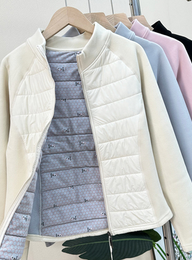 显瘦小蛮腰蚕丝羊毛蛋白保暖棉服女冬新立领修身排骨棉衣外套B367