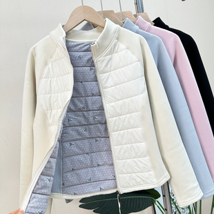 显瘦小蛮腰蚕丝羊毛蛋白保暖棉服女冬新立领修身排骨棉衣外套B367