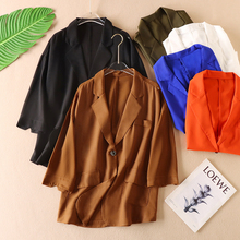 福利款！韩版气质慵懒风宽松显瘦凉感夏西装外套女防晒上衣 WA200