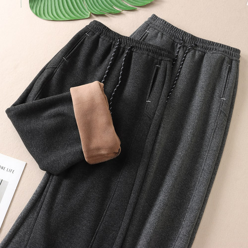 800克~零下穿加绒立体显瘦弯刀裤