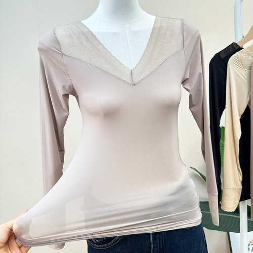 超薄保暖基底衣V领面膜美肤衣