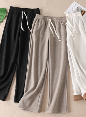 高性价比！加厚绒显瘦窄版直筒长裤女百搭保暖冬高腰休闲裤 W1614