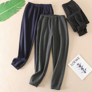 秋冬季 休闲卫裤 大码 束脚运动裤 WC3382 外贸日单 绒裤 内胆抓绒男士