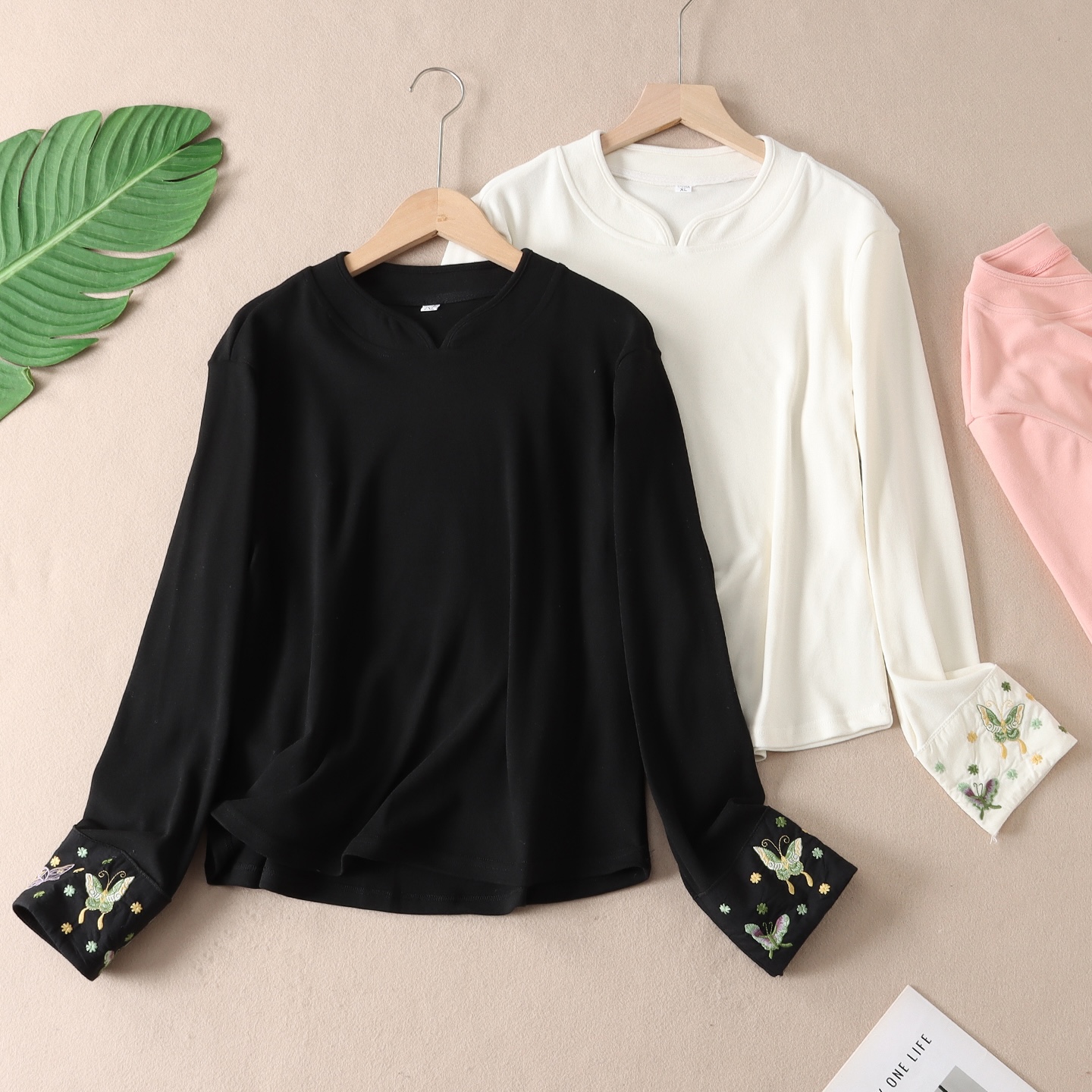 自发热保暖新中式叠穿打底衫t恤