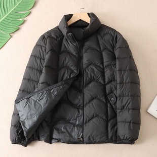 机洗不跑棉 加厚棉服女防风立领棉衣外套F42 轻盈保暖显瘦冬季