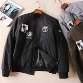 潮 情侣款 WA252 男士 棒球服外套 羽绒服外贸冬季 显瘦立领短款