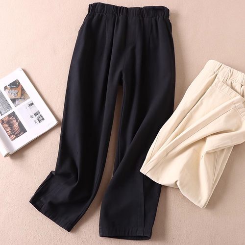 春新款纯棉休闲裤女百搭宽松