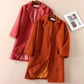 加厚显白呢子大衣女装 2021冬新毛呢外套女式 简约气质中长款 A809