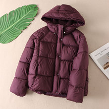 零下穿~韩版连帽短款面包服女冬新宽松显瘦保暖加厚棉服外套 W386