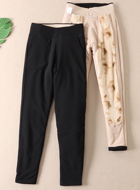 一条过冬！特厚700克女保暖棉裤女外穿高腰绵羊毛护膝打底裤F43