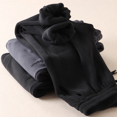 双面绒加厚保暖印花休闲男士卫裤